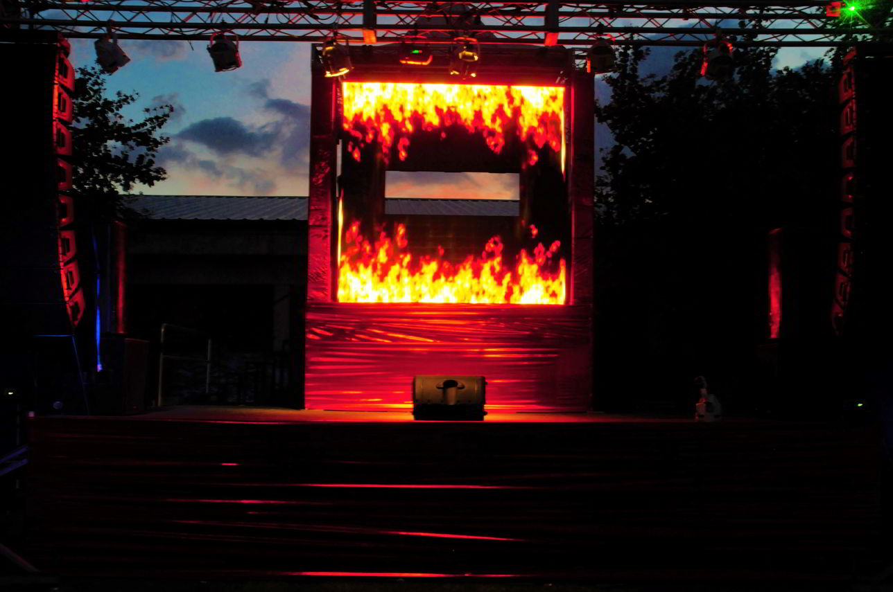 Fire on stage effect